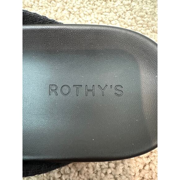 ROTHY’S | The Weekend Black Crossover Slide Sandals NWT | Women’s 10.5 - Picture 5 of 7